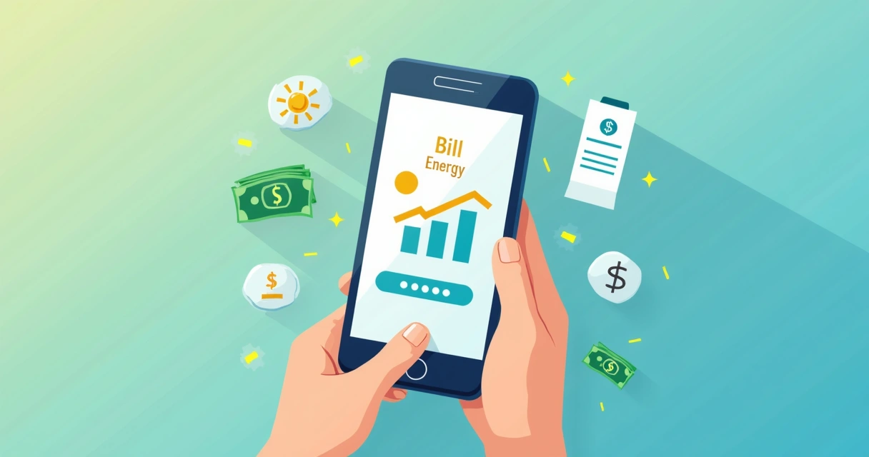 Pessoa usando aplicativo para assinar energia solar 