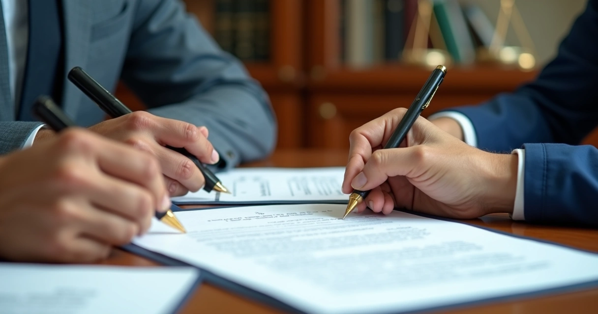 Assinatura de escritura de imóvel em cartório 