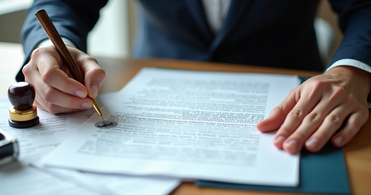 Tradutor público juramentado carimba tradução certificada em mesa 