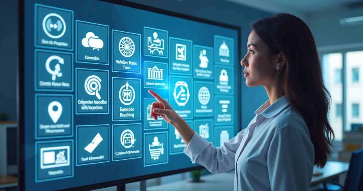 Assistente digital analisando fontes de informação confiáveis