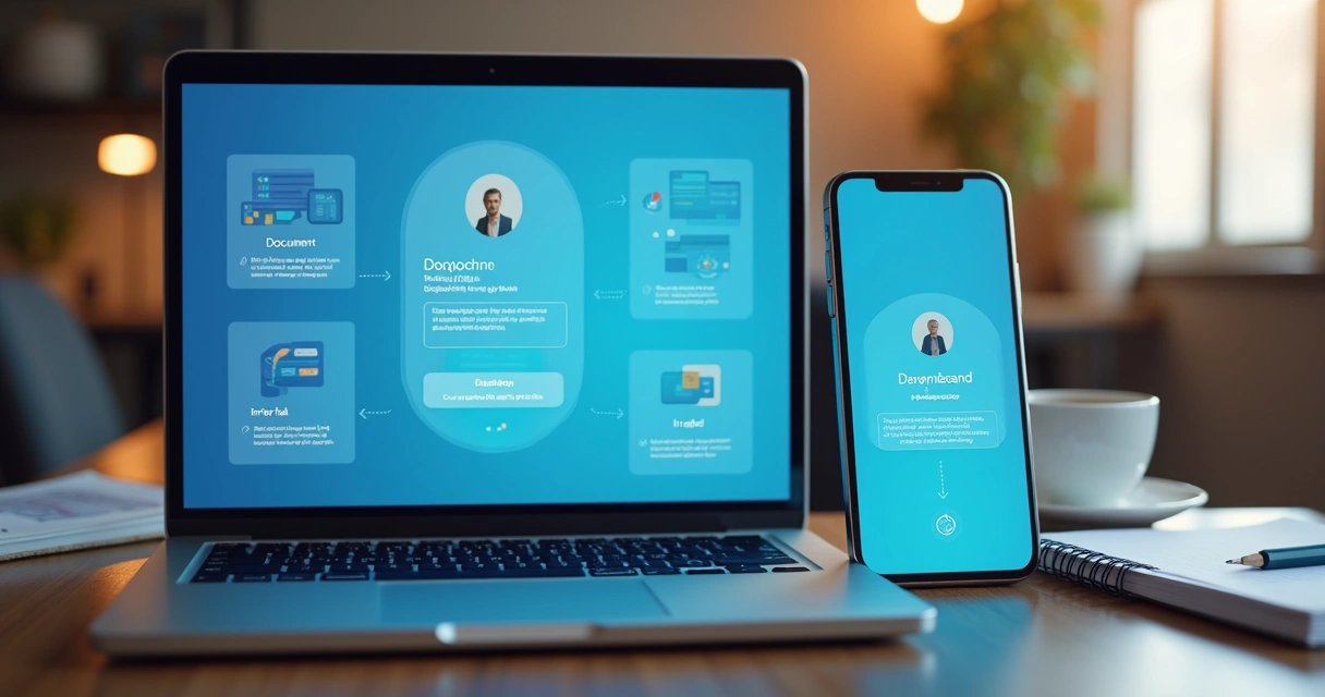 Assistente virtual em tela guiando cadastro de novo usuário 