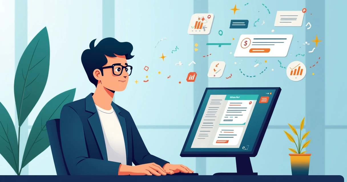 Desenho de um assistente virtual de IA acompanhando vendedor no WhatsApp 
