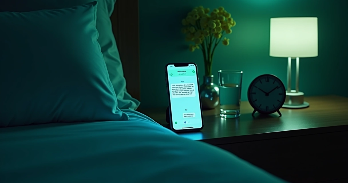 Assistente IA no WhatsApp atendendo cliente à noite