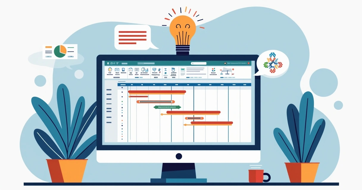 Tela do Project com assistente de IA sugerindo soluções para gargalos 