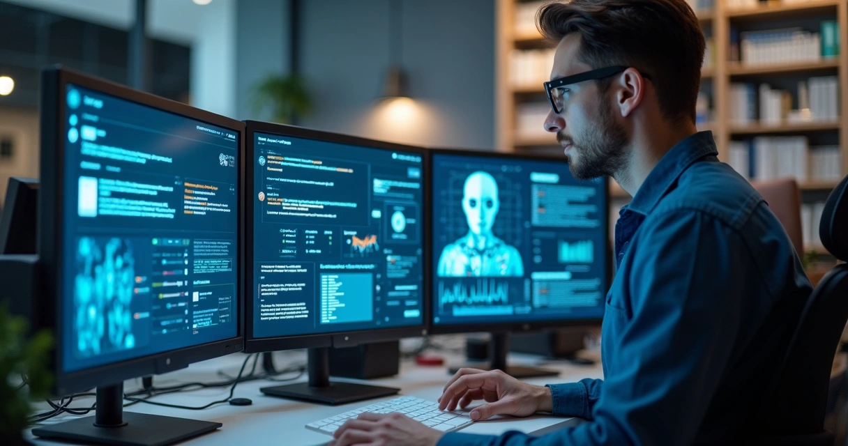 Assistente técnico utilizando IA em ambiente de trabalho 