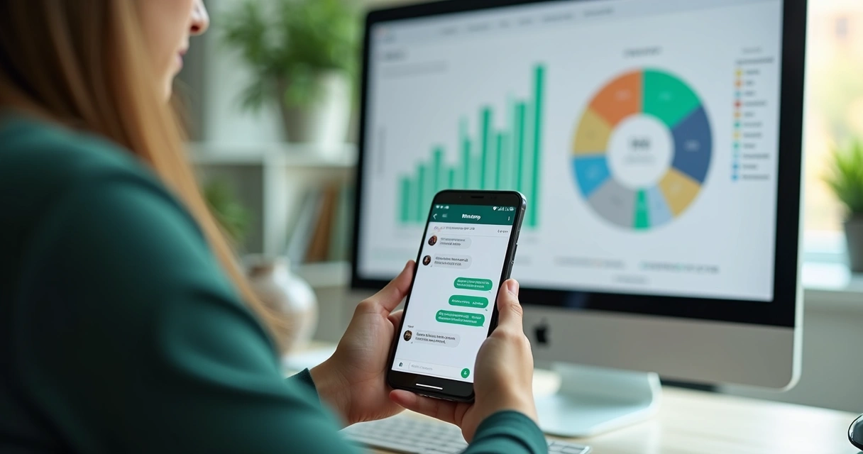 Assistente virtual conversando com cliente pelo WhatsApp