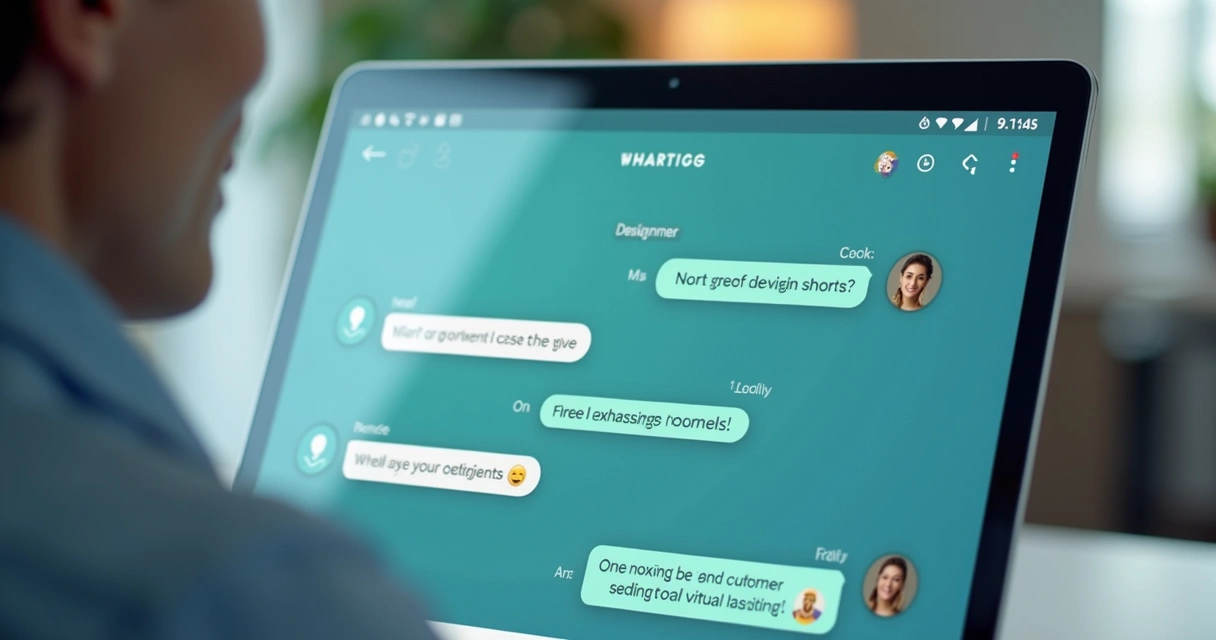 Assistente virtual IA em janela de WhatsApp respondendo cliente 
