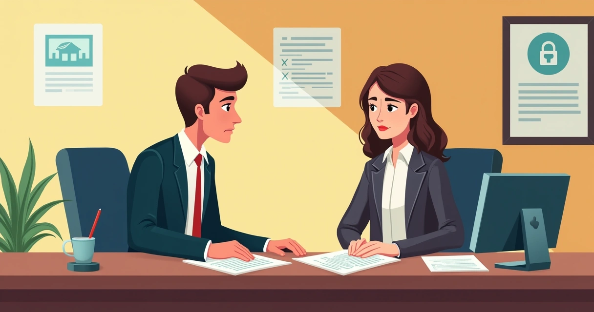 Atendente de banco auxiliando cliente no atendimento presencial 