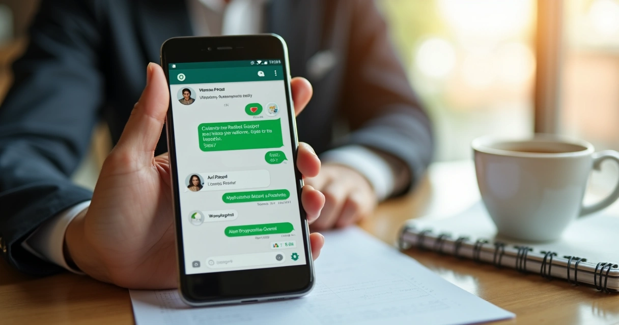 Perfil de atendente de WhatsApp com nome apresentado