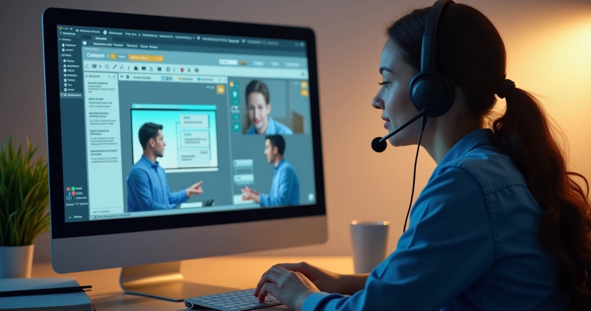 Atendente em treinamento online de atendimento 