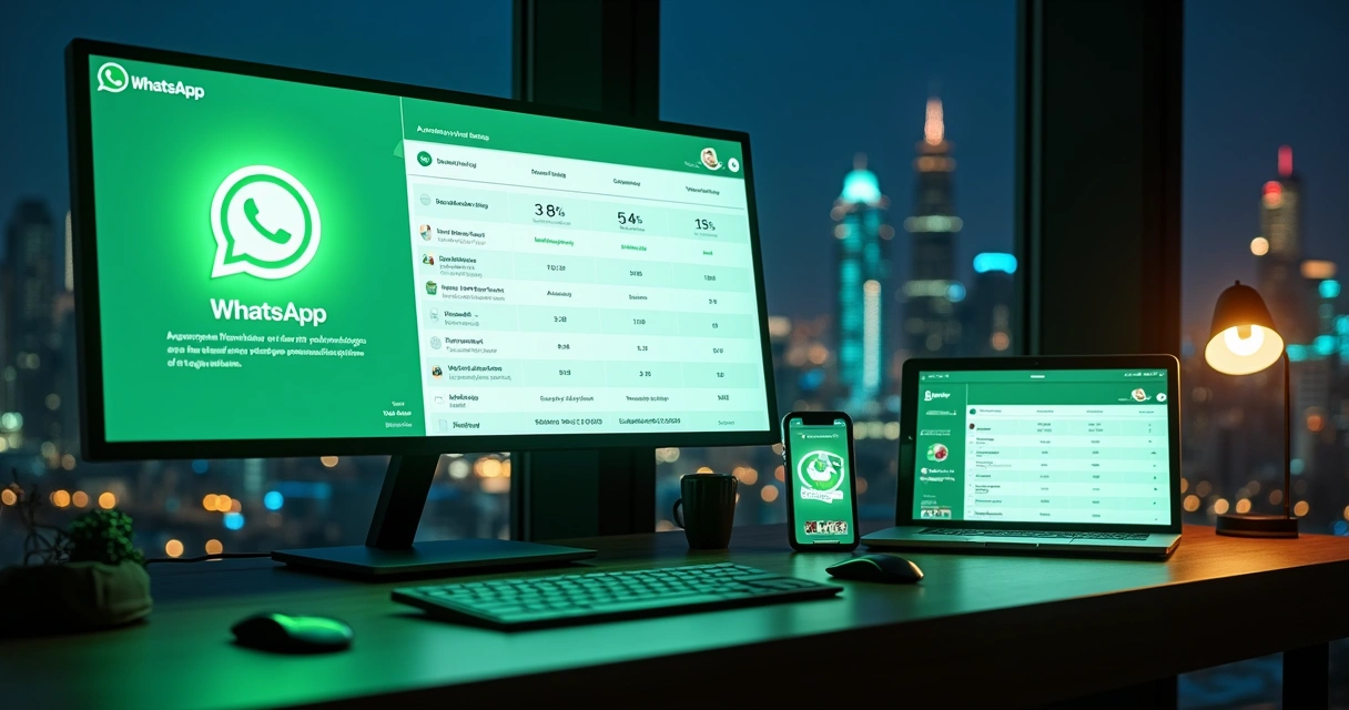 Painel com comparativo de plataformas de atendimento 24h no WhatsApp em tela de computador 
