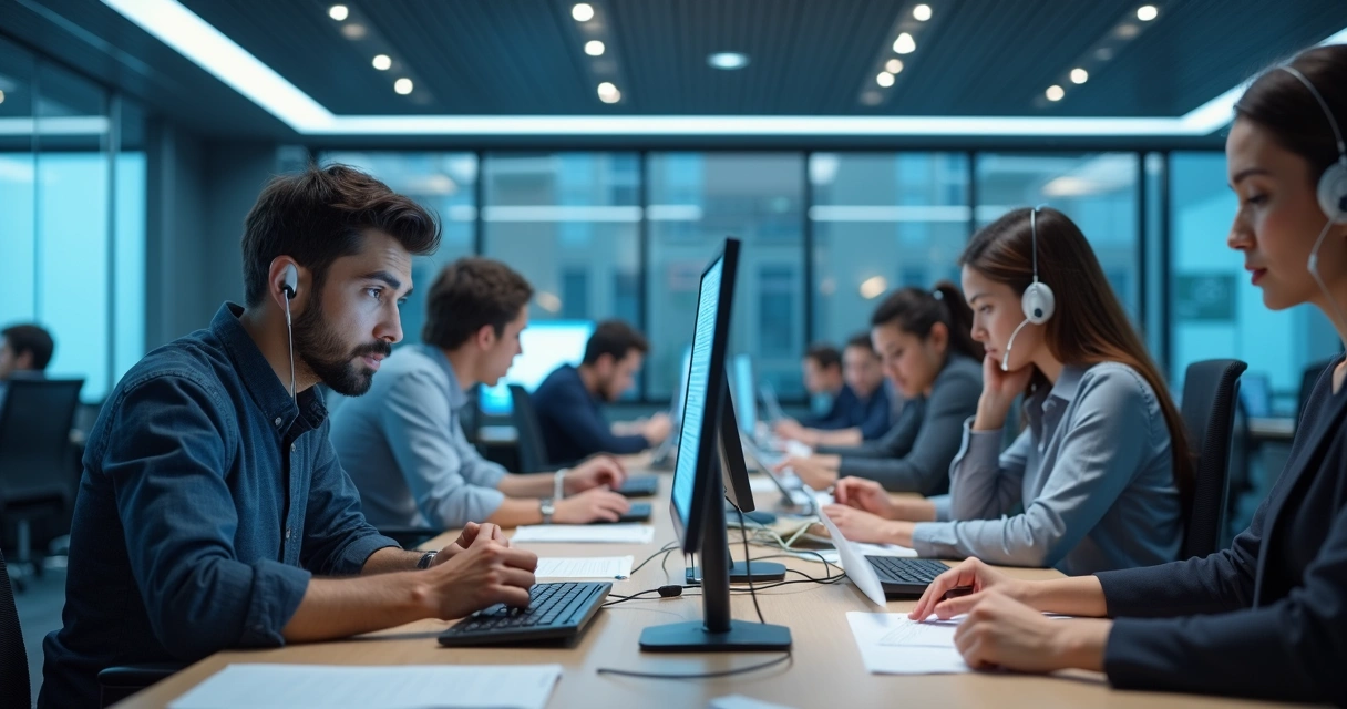 Central de atendimento operando com agente inteligente 