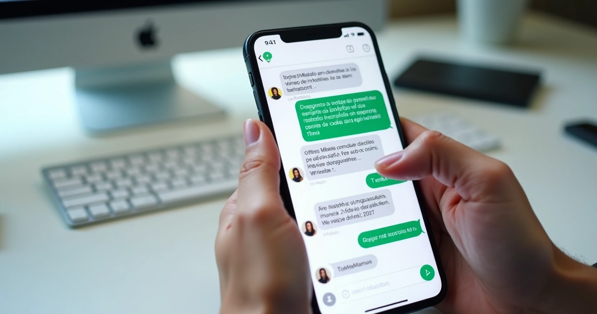 Chatbot interagindo em tela de smartphone 