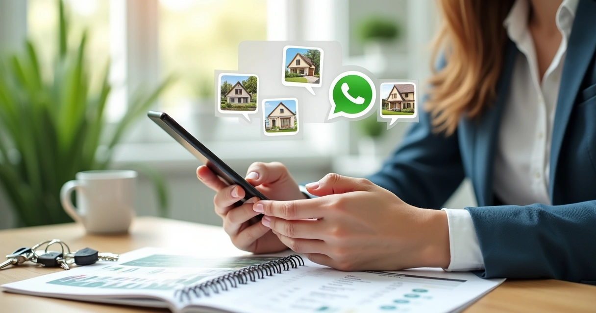 Chat automatizado WhatsApp de corretor agendando visita com cliente