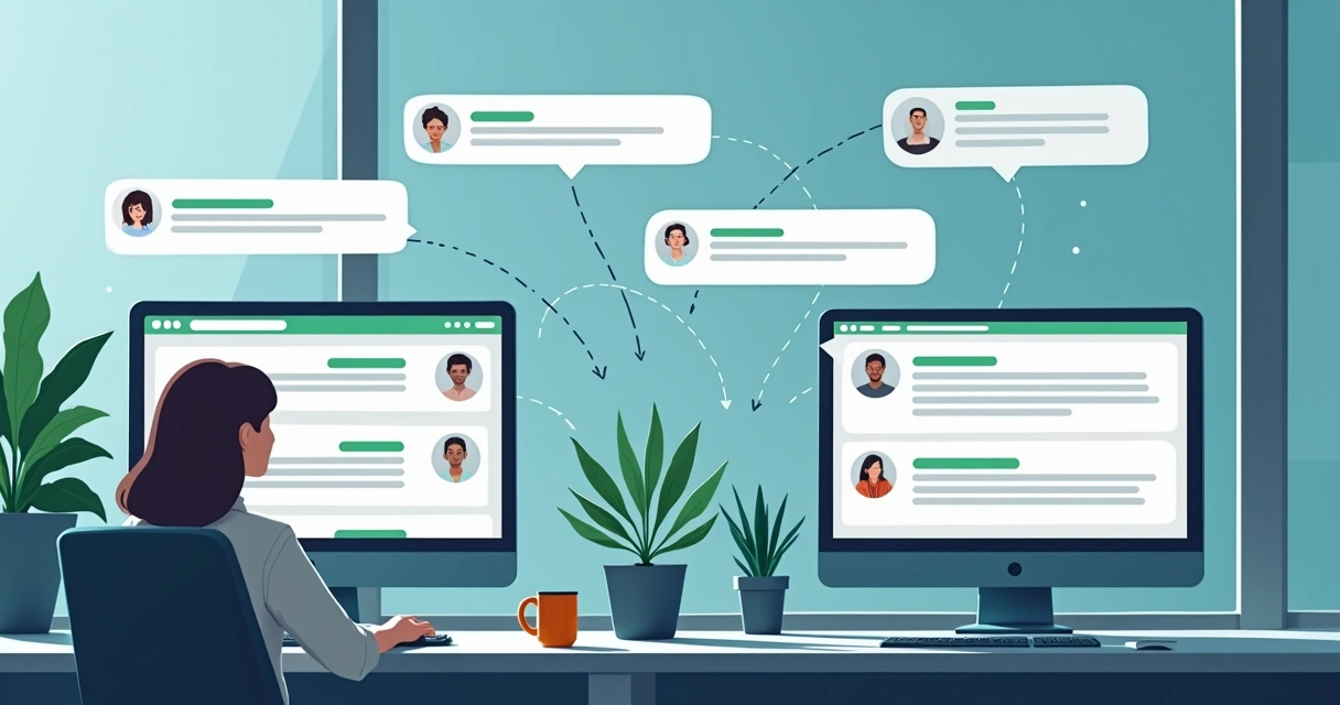 Representação de automação de atendimento no WhatsApp 