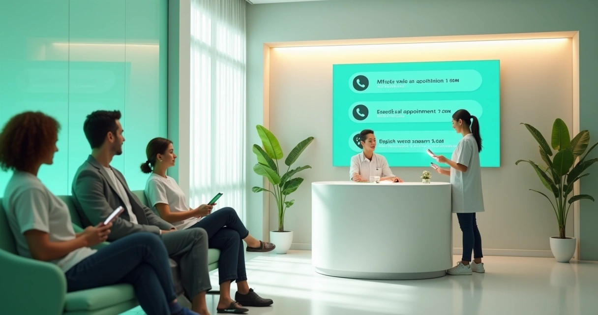 Atendimento automatizado por WhatsApp em clínica. 