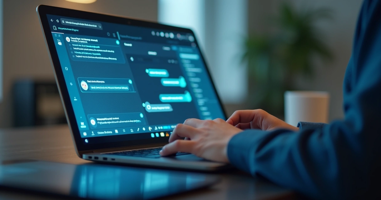 Cliente conversando com assistente virtual em caixa de chat 