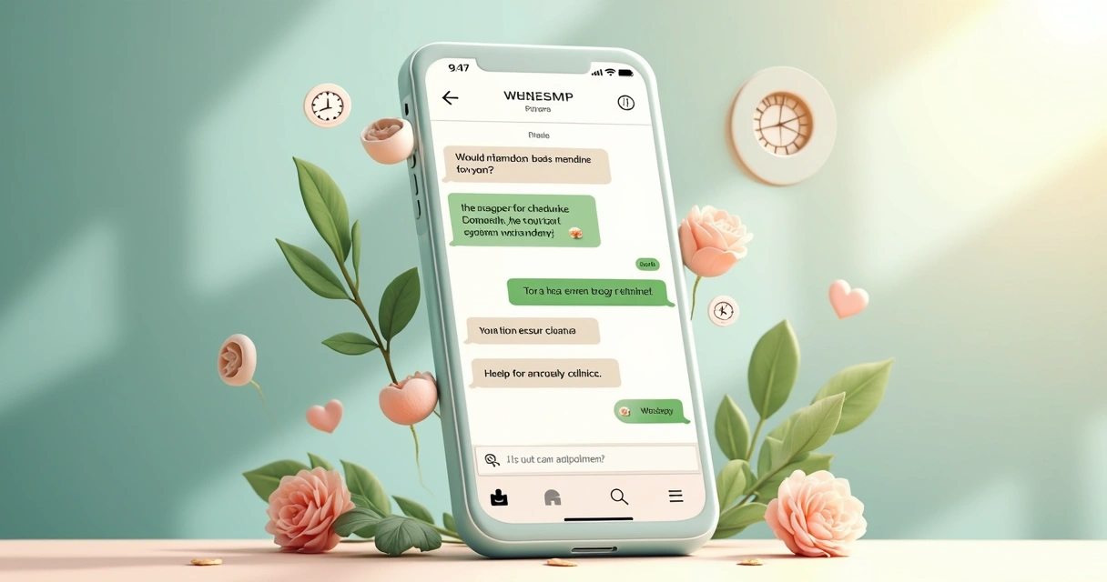 Conversa automatizada entre clínica e cliente no WhatsApp 