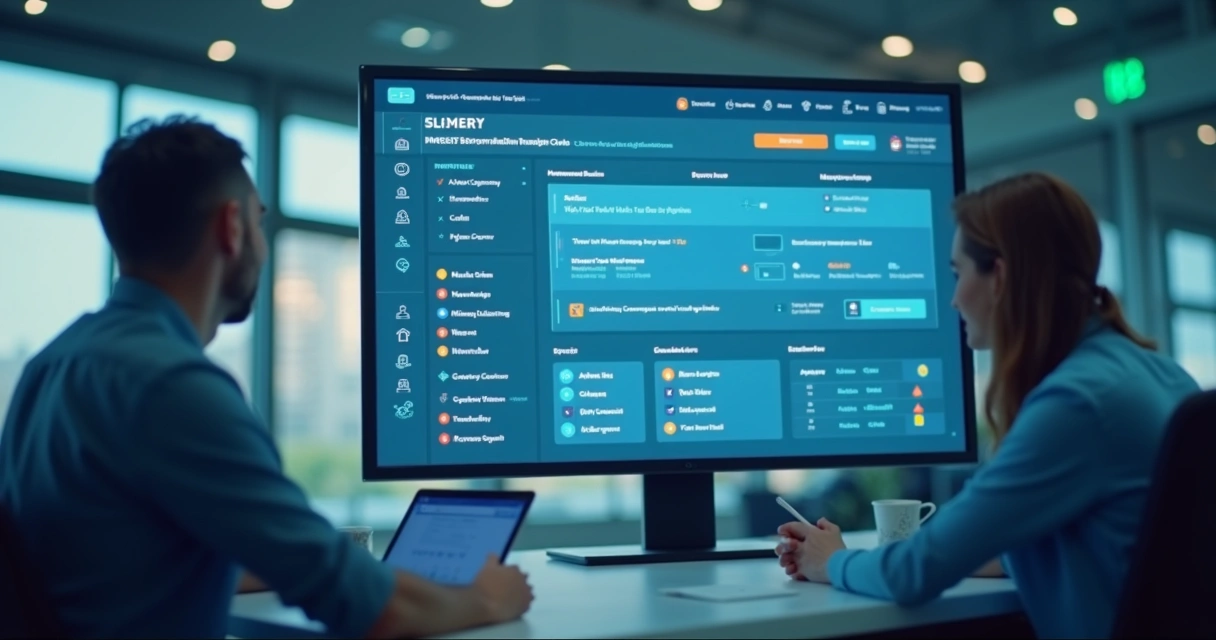 Painel digital mostrando tickets de atendimento de condomínio e notificações de prazos 