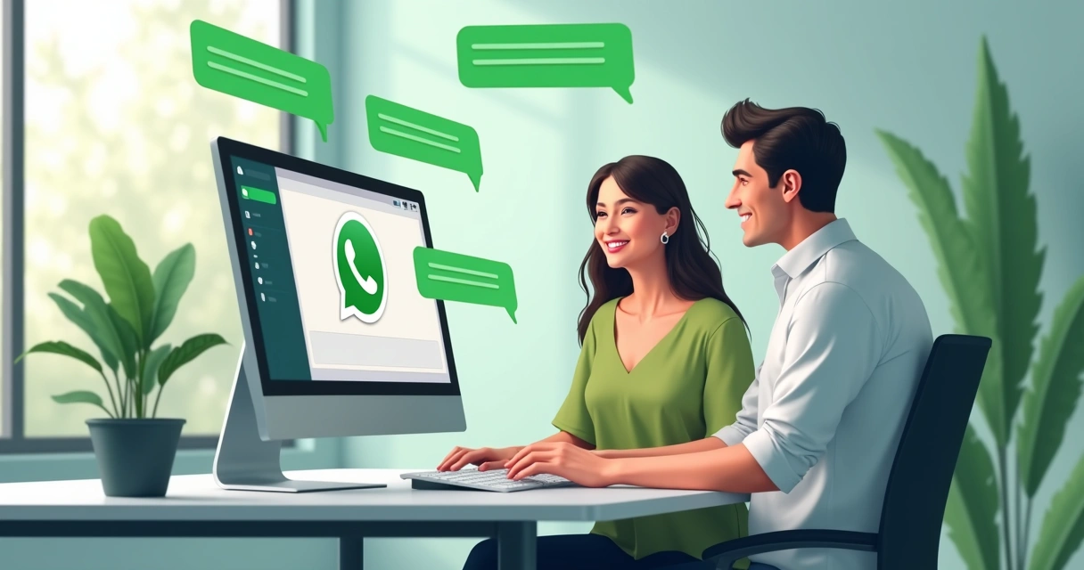 Atendente virtual atendendo clientes simultaneamente no WhatsApp, ilustrando automação de atendimento 
