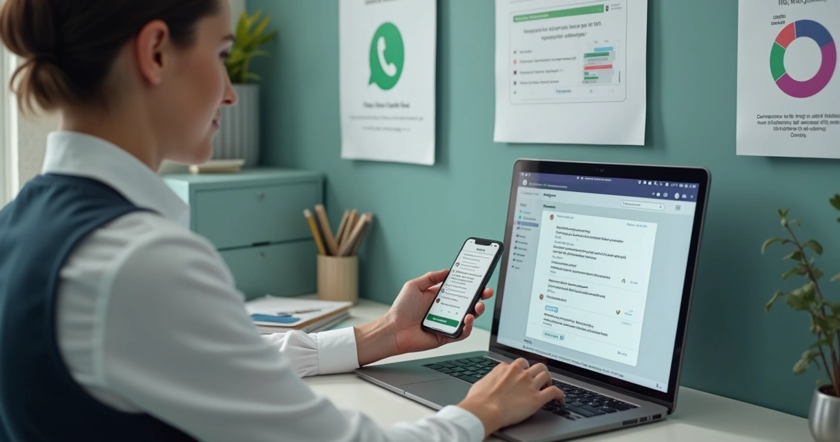 Síndico utilizando WhatsApp para atendimento condominial 