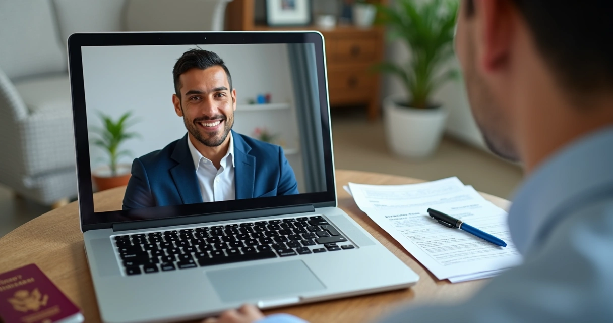 Brasileiro conversa por videoconferência sobre imigração nos EUA 
