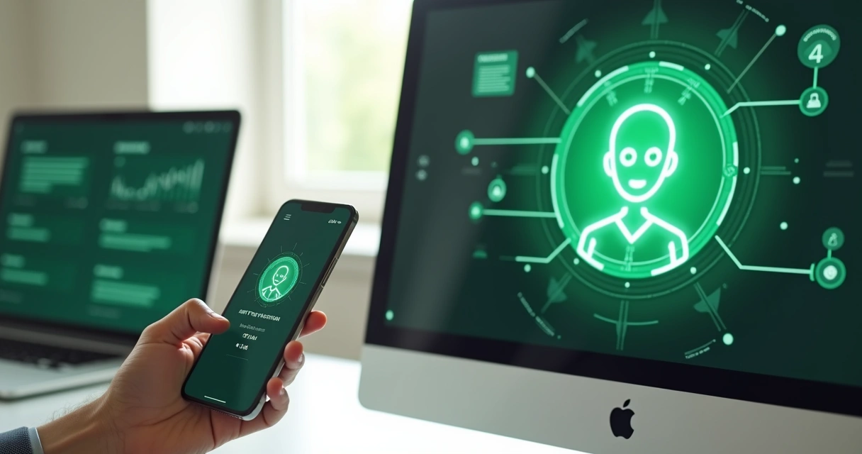 Agente digital de IA atendendo cliente em plataformas online 