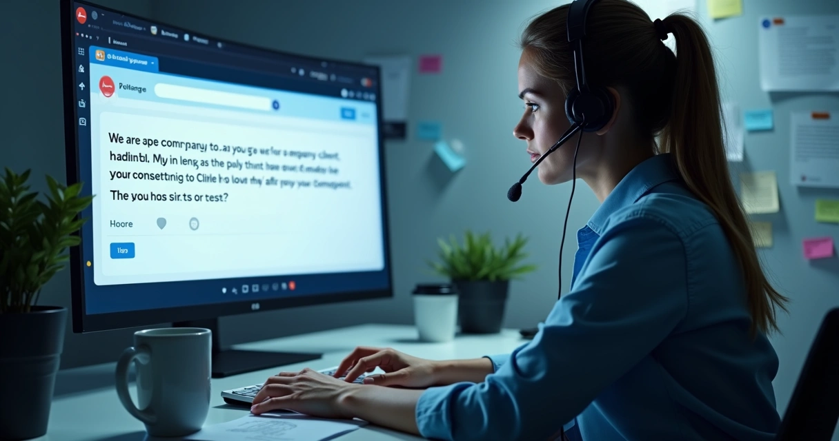 Profissional responde cliente insatisfeito em ambiente digital 