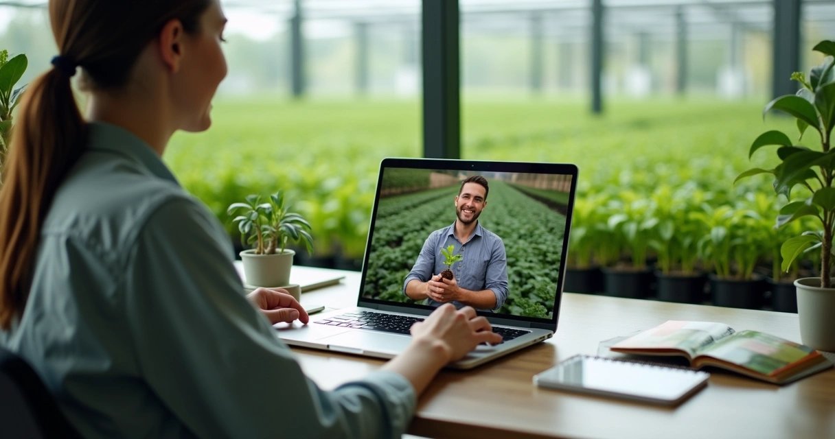 Atendimento digital a cliente de viveiro de mudas 