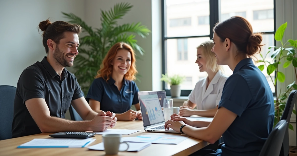 Contador especializado orientando profissional de beleza sobre CNAE 