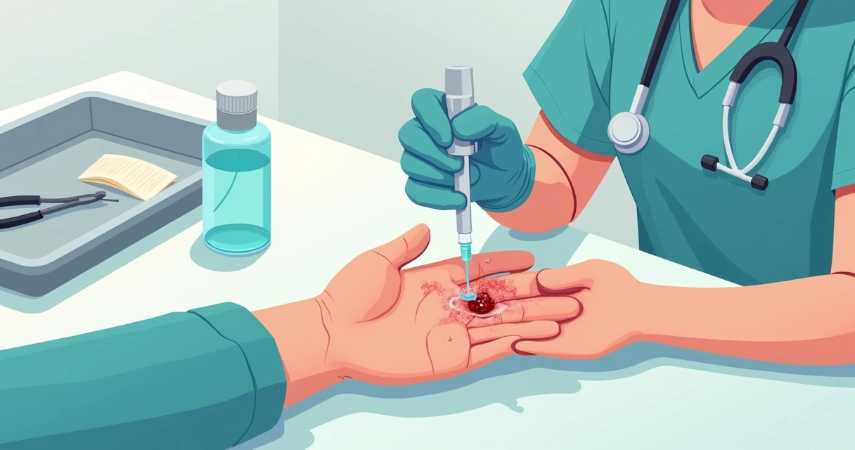 Manejo de infecções causadas por mordidas animais: profilaxia e terapia 1 Profissional de saúde lavando ferida de mordida de animal com soro fisiológico.