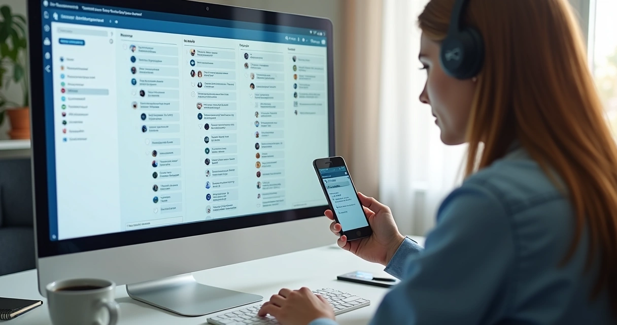 Tela de CRM com atendimento híbrido entre IA e equipe 