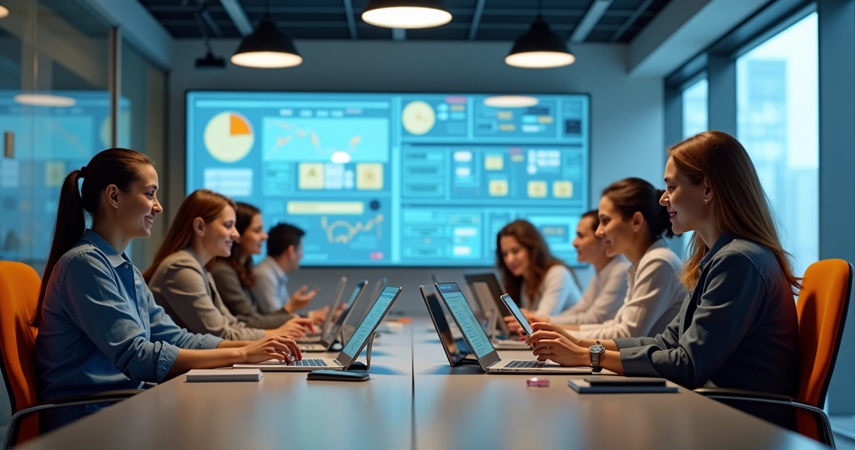 Equipe atendendo cliente por múltiplos canais simultâneos 