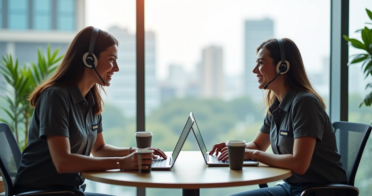 Equipe de atendimento conversando com lojista em São Paulo 