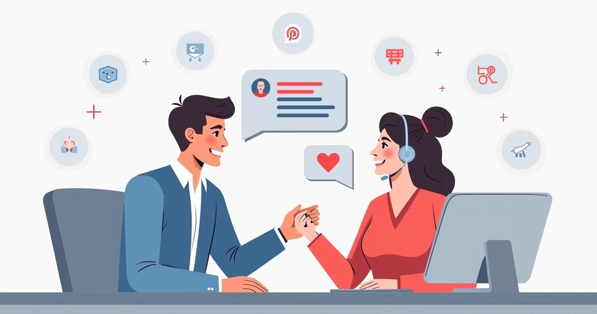 Chatbot e profissional humano de comunicação atendendo eleitores juntos