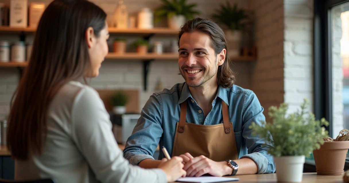 Atendimento humano entre pequena empresa e cliente