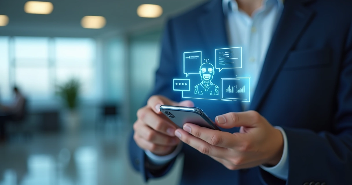 Chatbot inteligente em smartphone com interação de cliente 