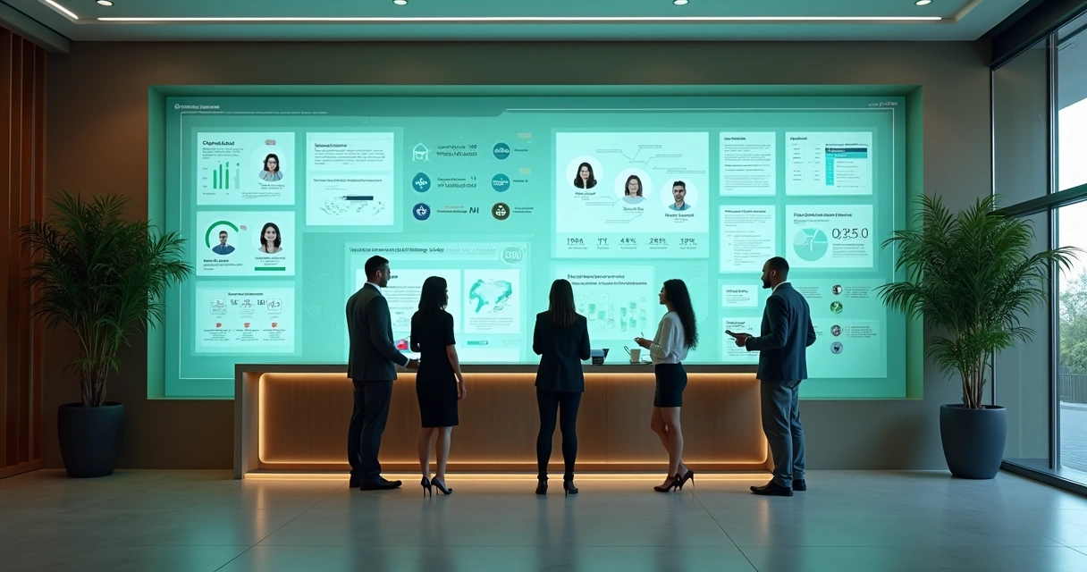 Visual representation of AI support with a transparent metrics dashboard