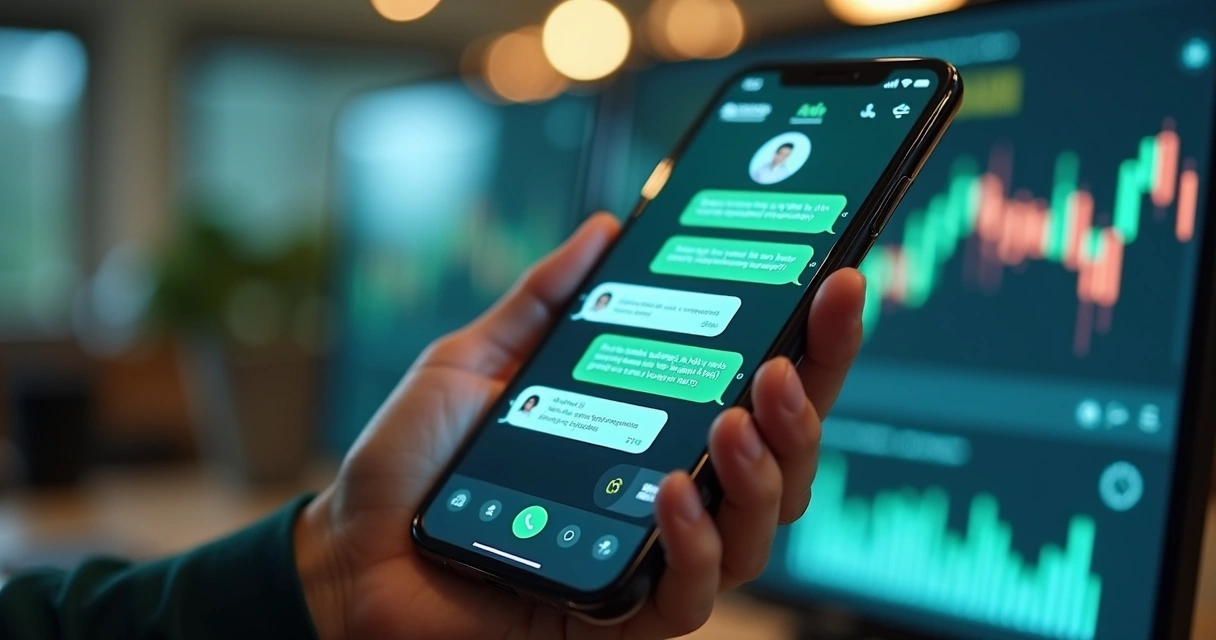 Interface de WhatsApp com chatbot de inteligência artificial atendendo clientes de vendas 