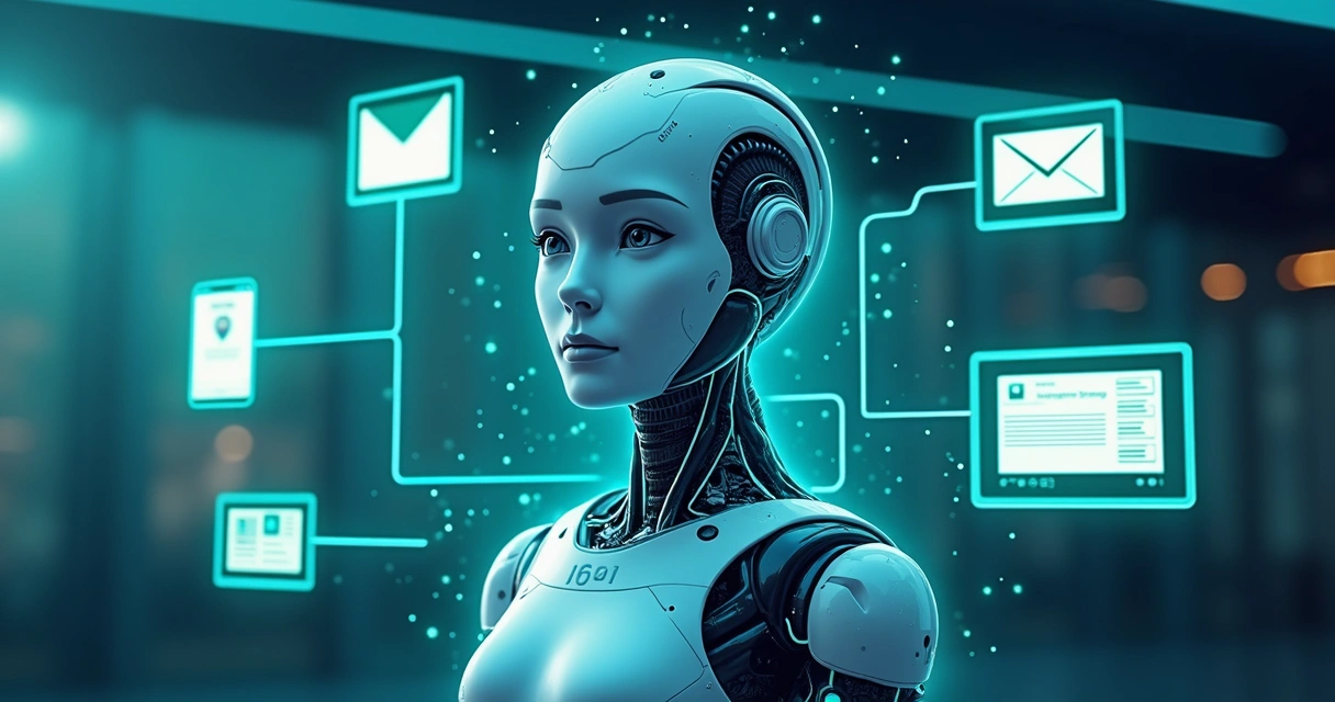 Agente virtual atendendo clientes em diferentes canais digitais 