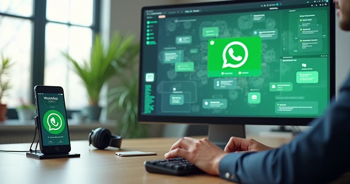 Painel com vários canais digitais e destaque para o WhatsApp no atendimento ao cliente 