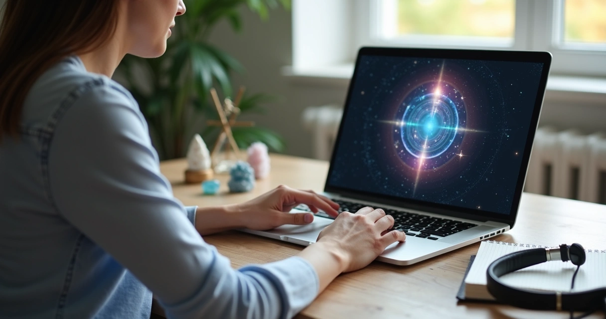 Operador de mesa radiônica realizando atendimento online 