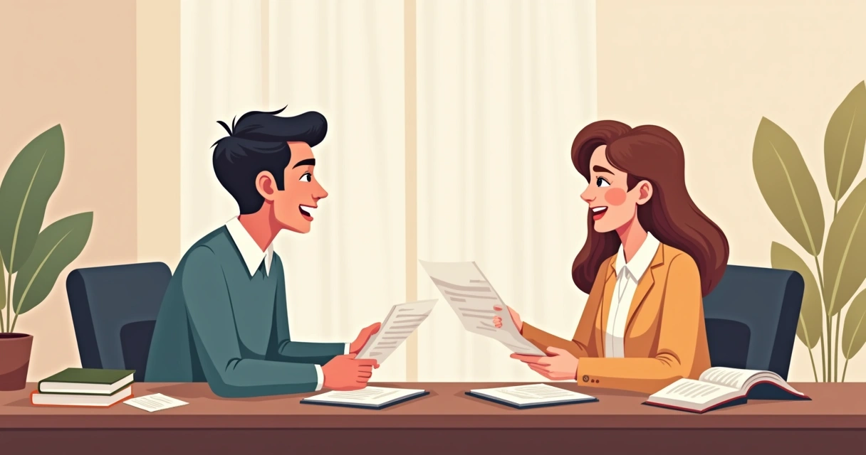 Contador atencioso em reunião individual com cliente trocando ideias 