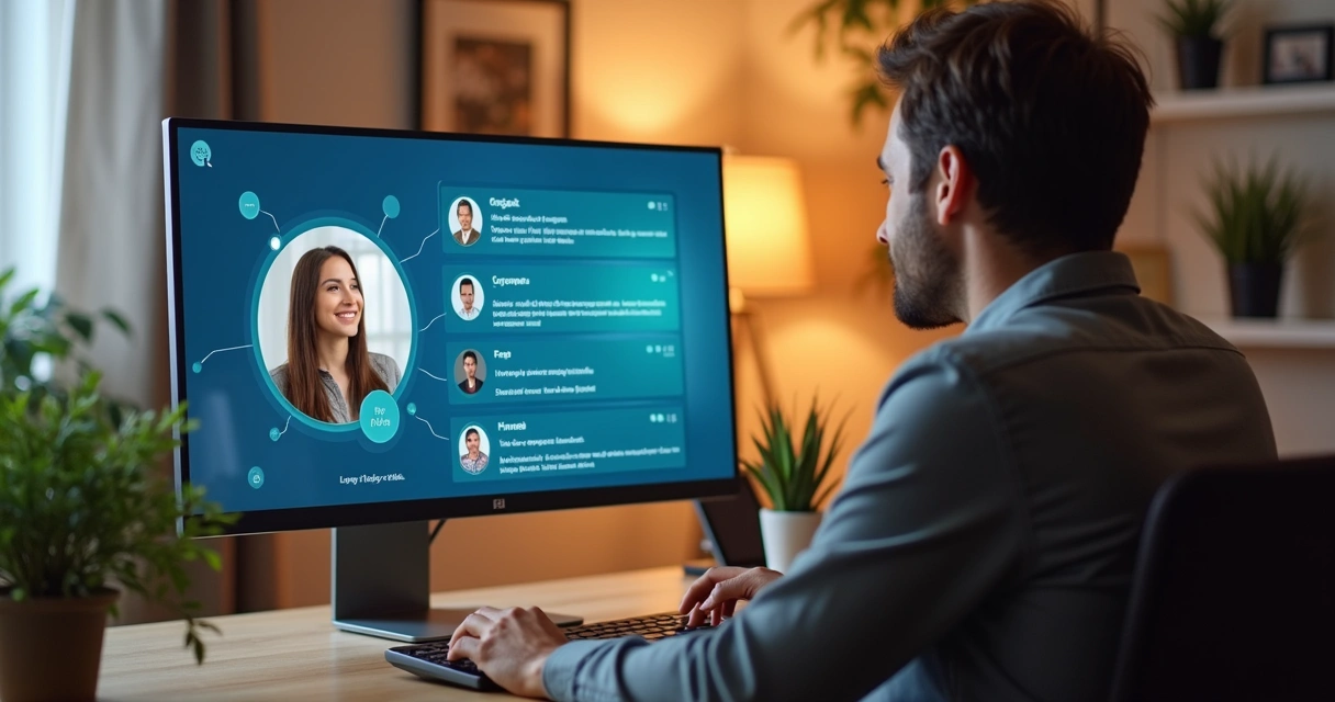 Agente digital atendendo cliente de forma personalizada 