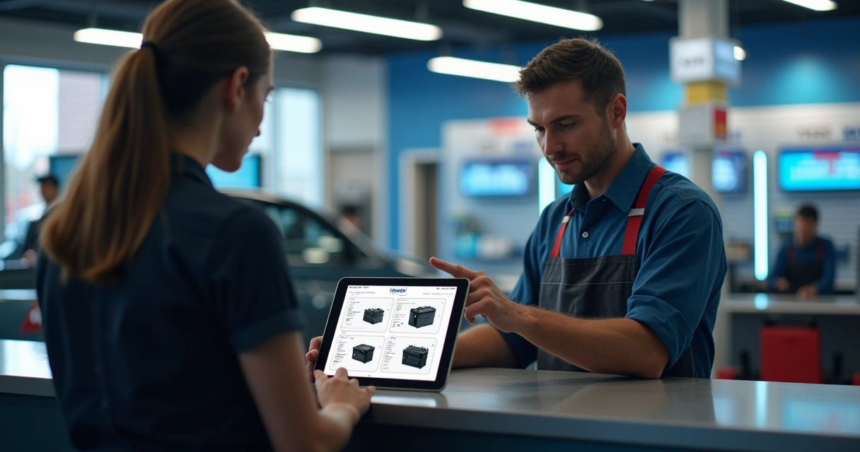 Atendimento digital personalizado em loja de baterias 