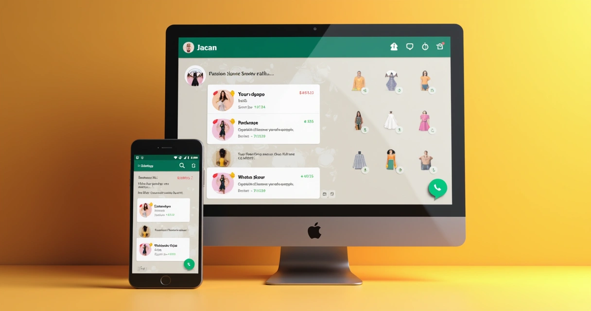Exemplo de tela de conversa no WhatsApp com atendimento personalizado e dados do cliente