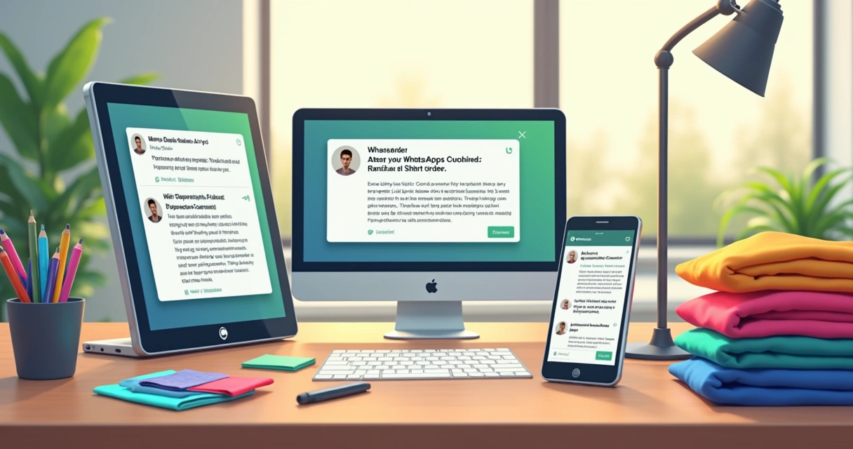 Atendimento rápido de leads de camisetas personalizadas pelo WhatsApp 