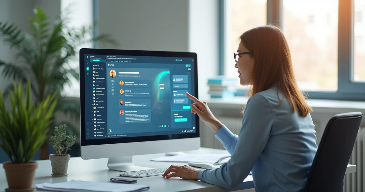 Atendimento virtual através de chat de IA em escritório contábil 