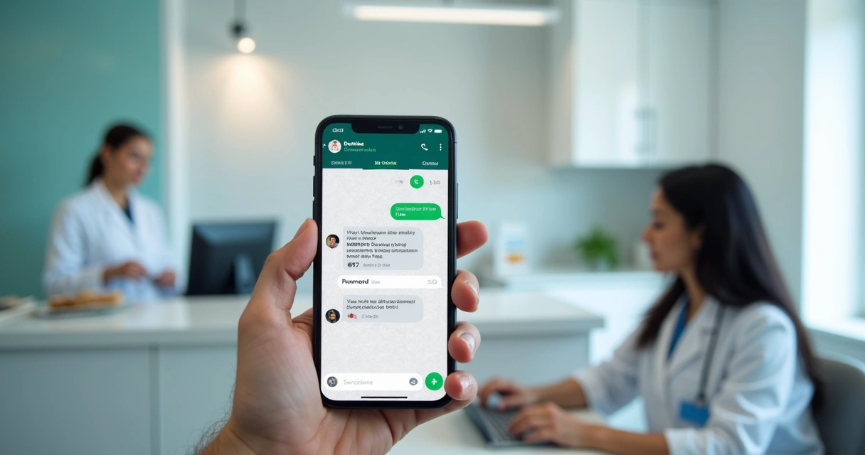 Atendimento odontológico no WhatsApp com mensagens de agendamento