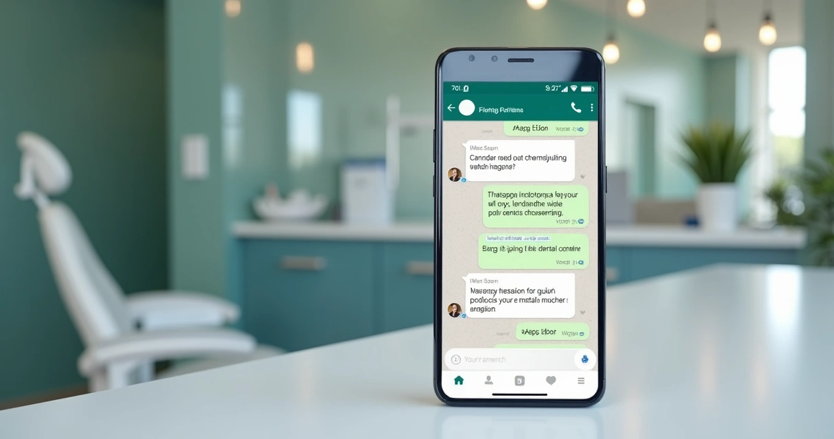 Atendimento de clínica odontológica no WhatsApp com agendamento rápido 